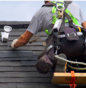 Roofer doing repairs 